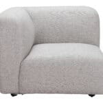 Modular Gray Corner Chair with Durable Poly Linen Upholstery 16 Modular Gray Corner Chair with Durable Poly Linen Upholstery