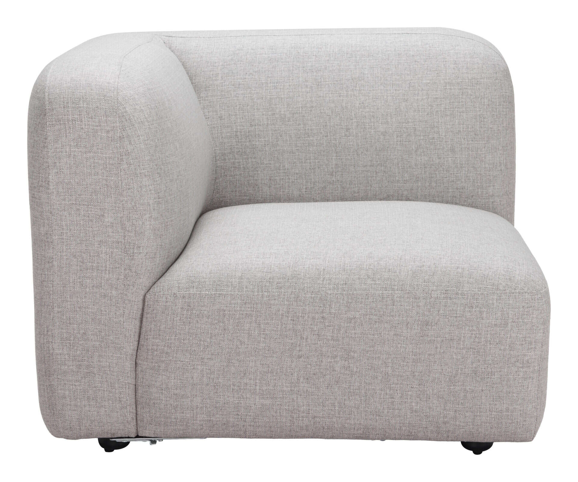 Modular Gray Corner Chair with Durable Poly Linen Upholstery 6 Modular Gray Corner Chair with Durable Poly Linen Upholstery - Image 6