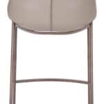 Brown Faux Leather Counter Stool with Walnut Legs (Set of 2)