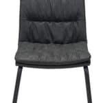 Vintage Black Faux Leather Dining Chair with Steel Legs (Set of 2) 14 Vintage Black Faux Leather Dining Chair with Steel Legs (Set of 2)