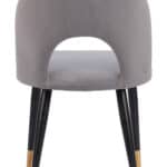 Modern Gray Velvet Dining Chair with Steel Base (Set of 2) 15 Modern Gray Velvet Dining Chair with Steel Base (Set of 2)