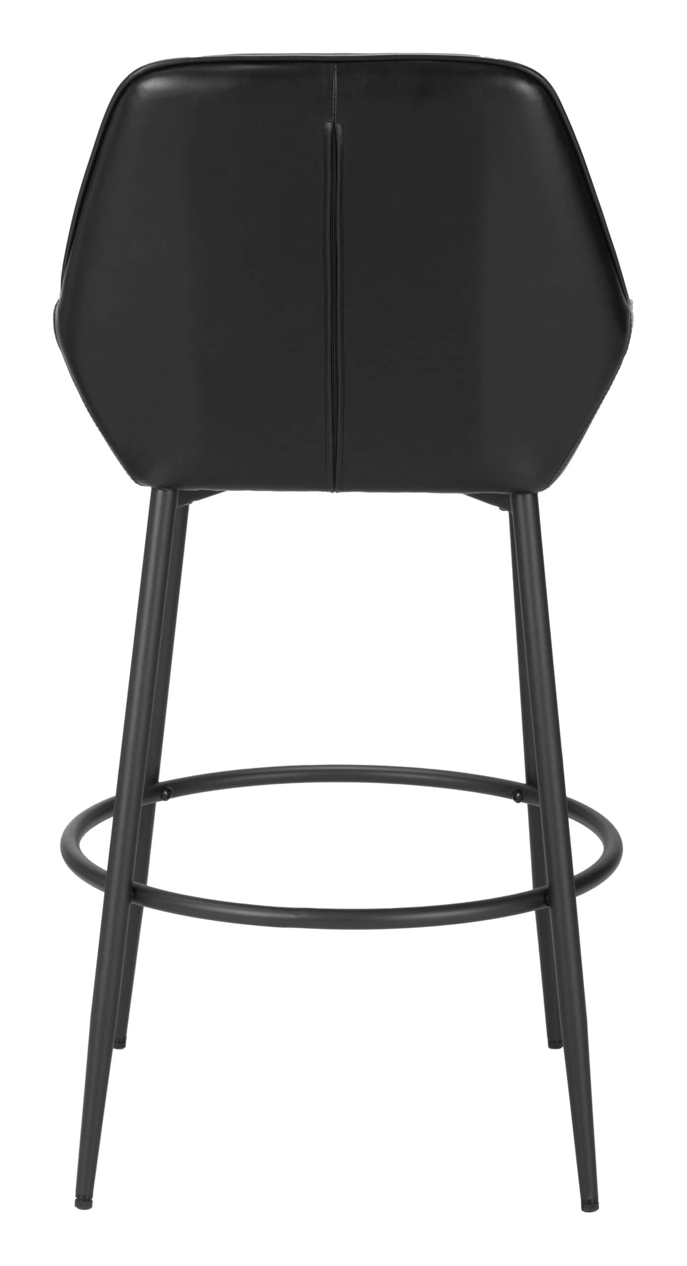Modern Faux Leather Barstools with Armrests and Footrest (Set of 2) 11 Modern Faux Leather Barstools with Armrests and Footrest (Set of 2)