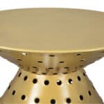 Modern Round Gold Coffee Table with Powder Coated Body