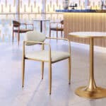 Industrial Gray Steel Frame Dining Chair with Armrests (Set of 2) 10 Industrial Gray Steel Frame Dining Chair with Armrests (Set of 2)