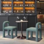 Shearling Style Dining Chair with Wood Frame Snowy Green (Set of 2) 10 Shearling Style Dining Chair with Wood Frame Snowy Green (Set of 2)