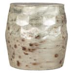 Antique Beige Round Side Table with Hand-Finished Versatile Design 9 Antique Beige Round Side Table with Hand-Finished Versatile Design