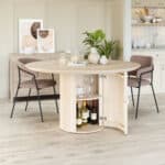 Round Mango Wood Dining Table with Hidden Storage Compartment 14 Round Mango Wood Dining Table with Hidden Storage Compartment