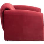 Red Velvet Accent Chair with Sturdy Steel Frame and Armrests 15 Red Velvet Accent Chair with Sturdy Steel Frame and Armrests