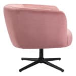 Velvet Swivel Accent Chair with Armrest Support and Adjustable Height