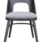Gray & Black Mid-Century Modern Dining Chairs with Rubberwood Frame (Set of 2) 14 Gray & Black Mid-Century Modern Dining Chairs with Rubberwood Frame (Set of 2)