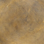 Antique Brass Round Coffee Table with Powder-Coated Steel Frame