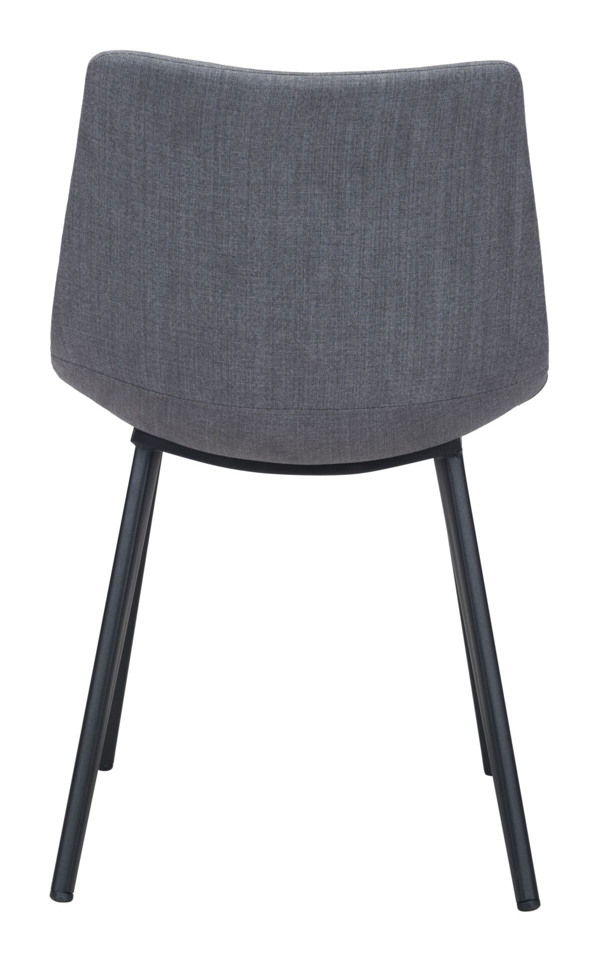 Modern Scoop Dining Chair with Steel Frame - Gray (Set of 2) 6 Modern Scoop Dining Chair with Steel Frame - Gray (Set of 2) - Image 6