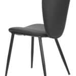 Black Vinyl Dining Chair with Steel Frame (Set of 2) 12 Black Vinyl Dining Chair with Steel Frame (Set of 2)