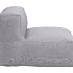 Gray Outdoor Middle Chair for Modular Sectional Configuration