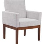 Ivory Dining Chair with Arms and Wooden Frame 8 Ivory Dining Chair with Arms and Wooden Frame