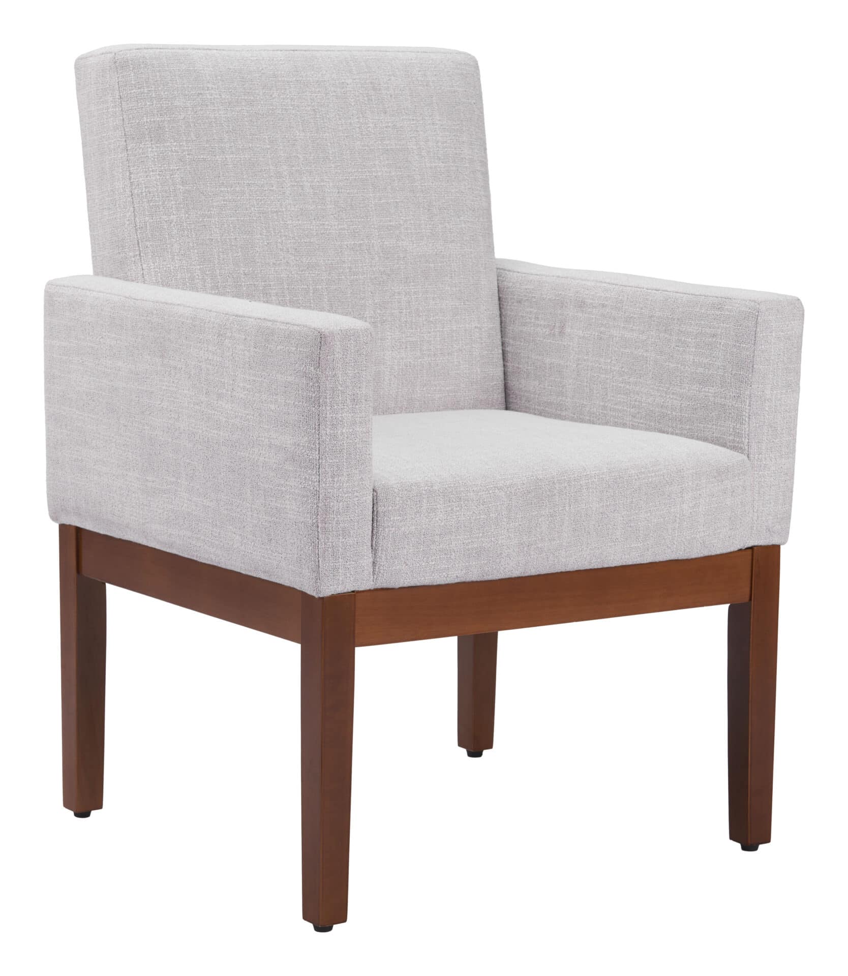 Ivory Dining Chair with Arms and Wooden Frame 1 Ivory Dining Chair with Arms and Wooden Frame
