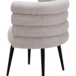 Teddy Fabric Dining Chair with Steel Frame in Misty Gray 12 Teddy Fabric Dining Chair with Steel Frame in Misty Gray