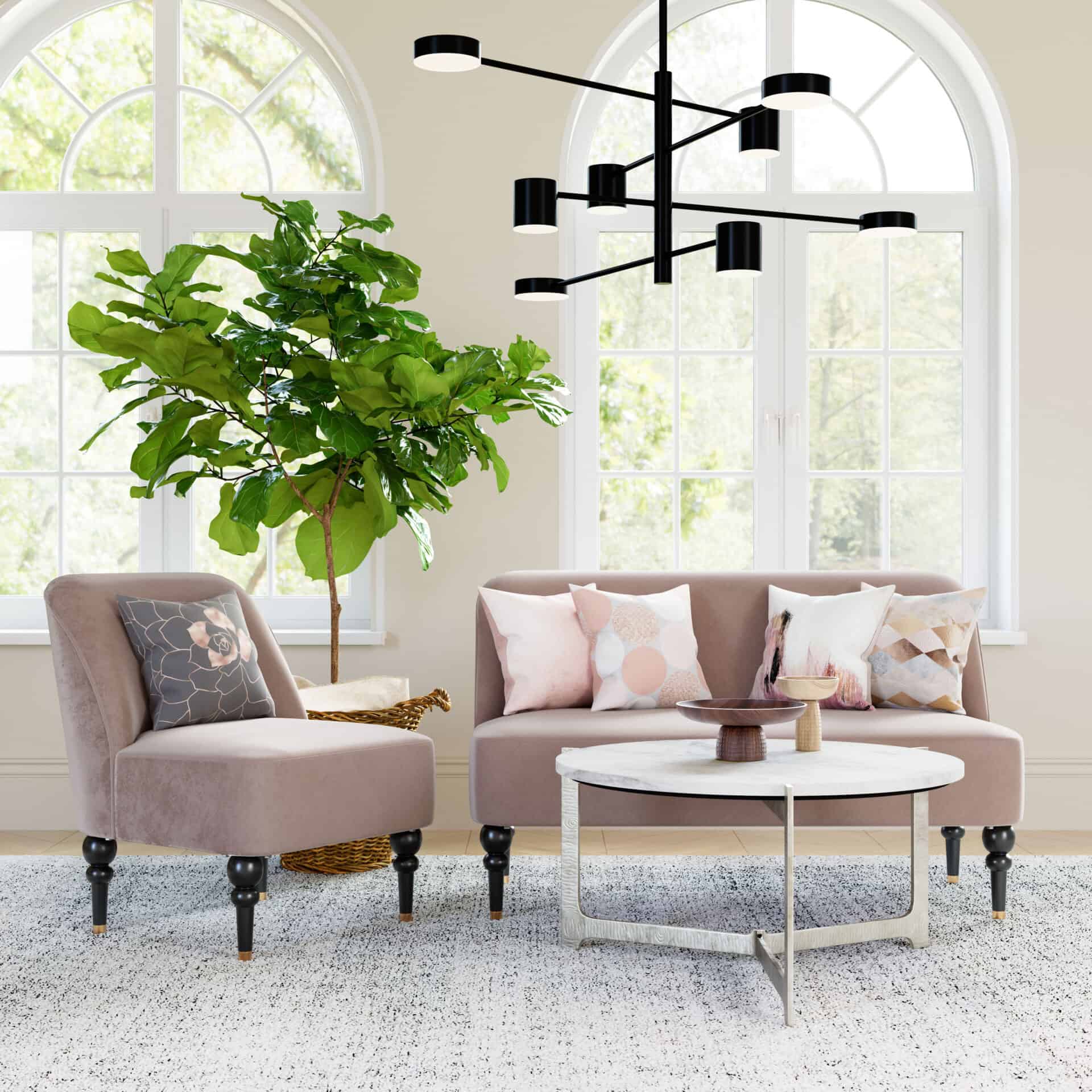 Velvet Taupe Accent Chair with Wooden Legs and Deco Flair 2 Velvet Taupe Accent Chair with Wooden Legs and Deco Flair - Image 2