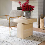 Natural Wood Square Side Table with Sleek Modern Design