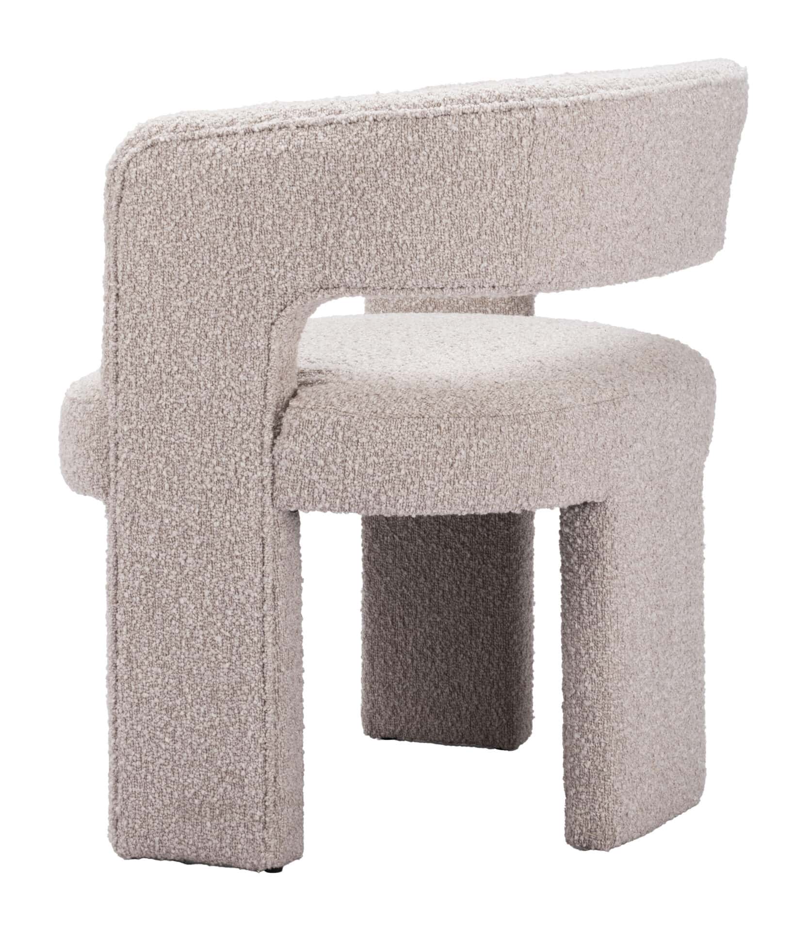 Sandy Beige Modern Accent Chair with Shearling Fabric and Armrest Support 8 Sandy Beige Modern Accent Chair with Shearling Fabric and Armrest Support - Image 8