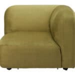 Velvet Tufted Corner Chair with Birch Wood Legs in Green 11 Velvet Tufted Corner Chair with Birch Wood Legs in Green