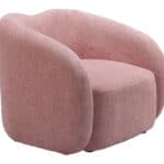 Plush Velvet Accent Chair with Birch Wood Legs - Mauve Pink 15 Plush Velvet Accent Chair with Birch Wood Legs - Mauve Pink