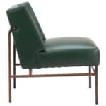 Modern Green Vinyl Accent Chair with Steel Base 11 Modern Green Vinyl Accent Chair with Steel Base