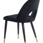 Modern Black Velvet Dining Chair with Steel Legs (Set of 2) 16 Modern Black Velvet Dining Chair with Steel Legs (Set of 2)