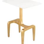 White and Gold End Table with Bold Modern Design 16 White and Gold End Table with Bold Modern Design