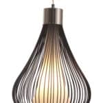 Black Teardrop Ceiling Lamp with Frosted Glass and Steel Detailing 6 Black Teardrop Ceiling Lamp with Frosted Glass and Steel Detailing