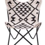 Boho Modern Accent Chair with Cotton Seat and Steel Frame 16 Boho Modern Accent Chair with Cotton Seat and Steel Frame