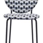 Geometric Print Dining Chairs with Black Legs (Set of 2)