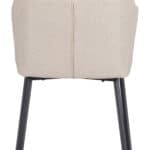 Beige Water-Resistant Dining Chair with Steel Frame (Set of 2)
