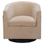 Velvet Swivel Accent Chair with Steel Base in Golden Beige 10 Velvet Swivel Accent Chair with Steel Base in Golden Beige