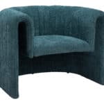 Aquamarine Sherpa Accent Chair with Tufted Upholstery and Armrests 8 Aquamarine Sherpa Accent Chair with Tufted Upholstery and Armrests