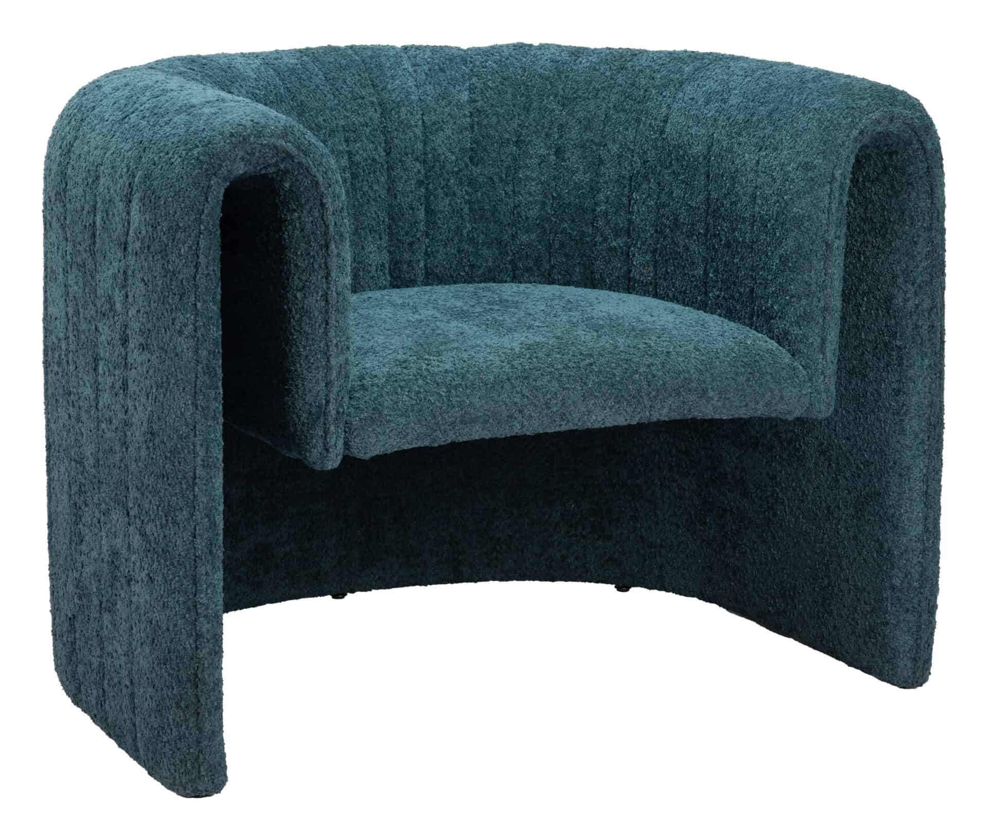 Aquamarine Sherpa Accent Chair with Tufted Upholstery and Armrests 1 Aquamarine Sherpa Accent Chair with Tufted Upholstery and Armrests
