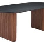 Oval Dining Table with Walnut Wood Legs and MDF Frame 11 Oval Dining Table with Walnut Wood Legs and MDF Frame