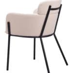 Beige Modern Dining Chair with Steel Frame and Vinyl Upholstery (Set of 2) 12 Beige Modern Dining Chair with Steel Frame and Vinyl Upholstery (Set of 2)