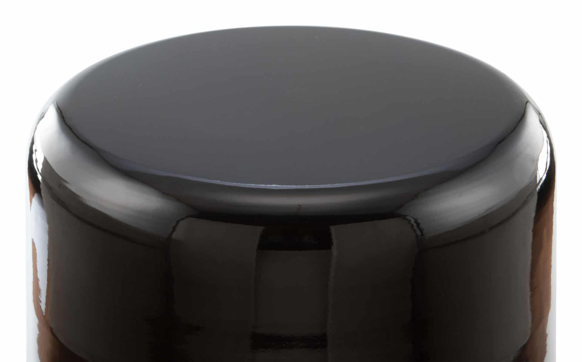 Elegant Black and Gold Round Side Table with Glossy Finish 5 Elegant Black and Gold Round Side Table with Glossy Finish - Image 5