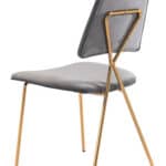 Gray Velvet Dining Chairs with Gold Frame (Set of 2) 16 Gray Velvet Dining Chairs with Gold Frame (Set of 2)