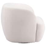 Ivory Shearling Style Swivel Chair with Armrest Support 14 Ivory Shearling Style Swivel Chair with Armrest Support