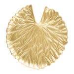 Gold Flower-Inspired Side Table with Curved Base and Textured Top 21 Gold Flower-Inspired Side Table with Curved Base and Textured Top