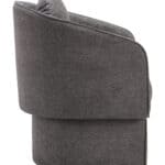 Truffle Gray Modern Accent Chair with Steel Legs and Armrests