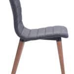 Mid-Century Modern Gray Dining Chair with Walnut Wood Legs (Set of 2) 10 Mid-Century Modern Gray Dining Chair with Walnut Wood Legs (Set of 2)