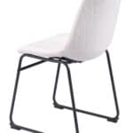 Ivory Shearling Style Dining Chairs with Metal Base (Set of 2) 18 Ivory Shearling Style Dining Chairs with Metal Base (Set of 2)