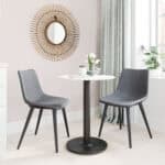 Modern Scoop Dining Chair with Steel Frame - Gray (Set of 2) 10 Modern Scoop Dining Chair with Steel Frame - Gray (Set of 2)