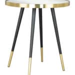 Gold & Black Round Side Table with Mirror Top 10 Gold & Black Round Side Table with Mirror Top