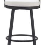 White Wave Outdoor Barstool with Aluminum Frame and Olefin Cushion