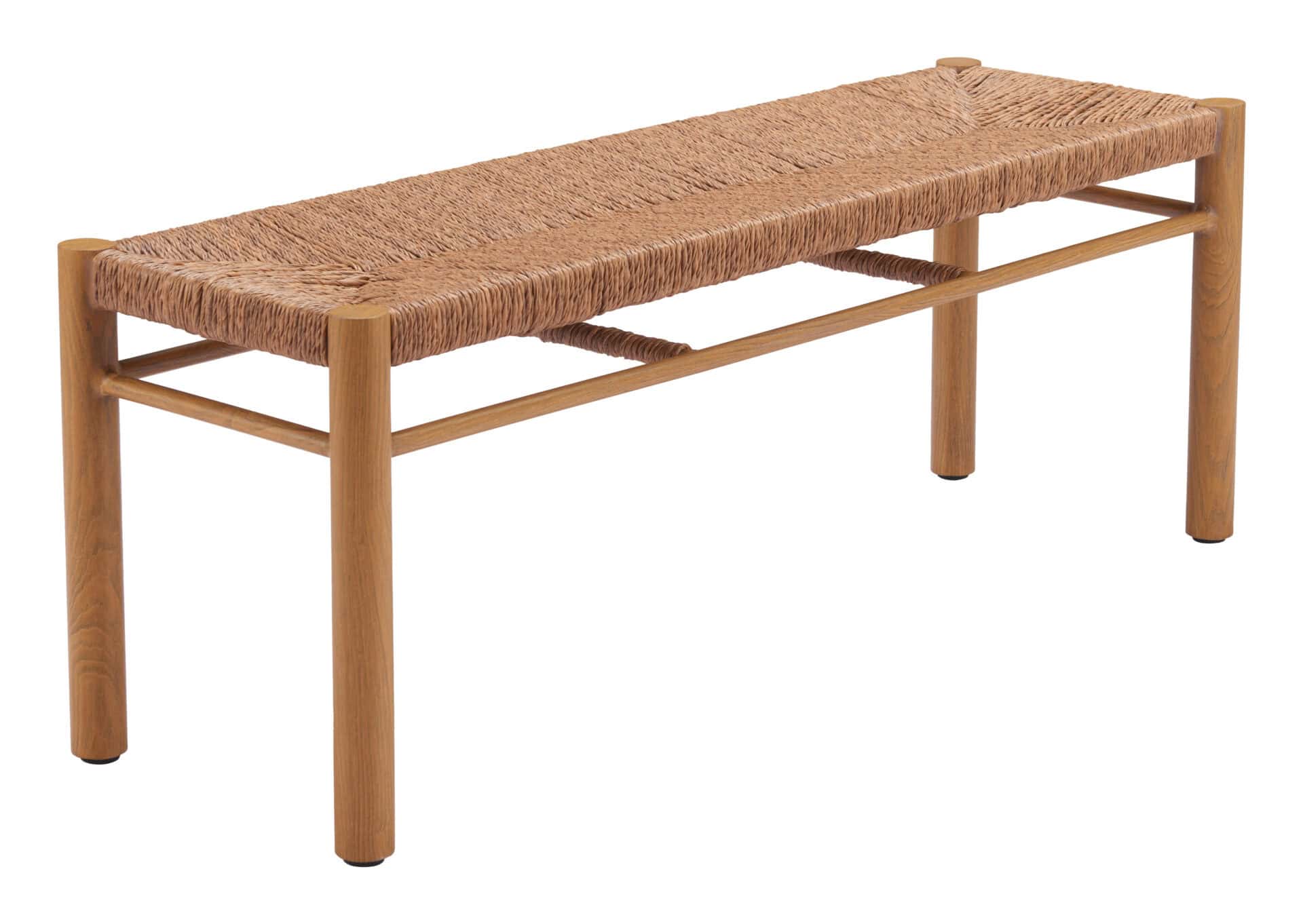 Modern Faux Wood Aluminum Bench for Indoor/Outdoor Use 4 Modern Faux Wood Aluminum Bench for Indoor/Outdoor Use - Image 4