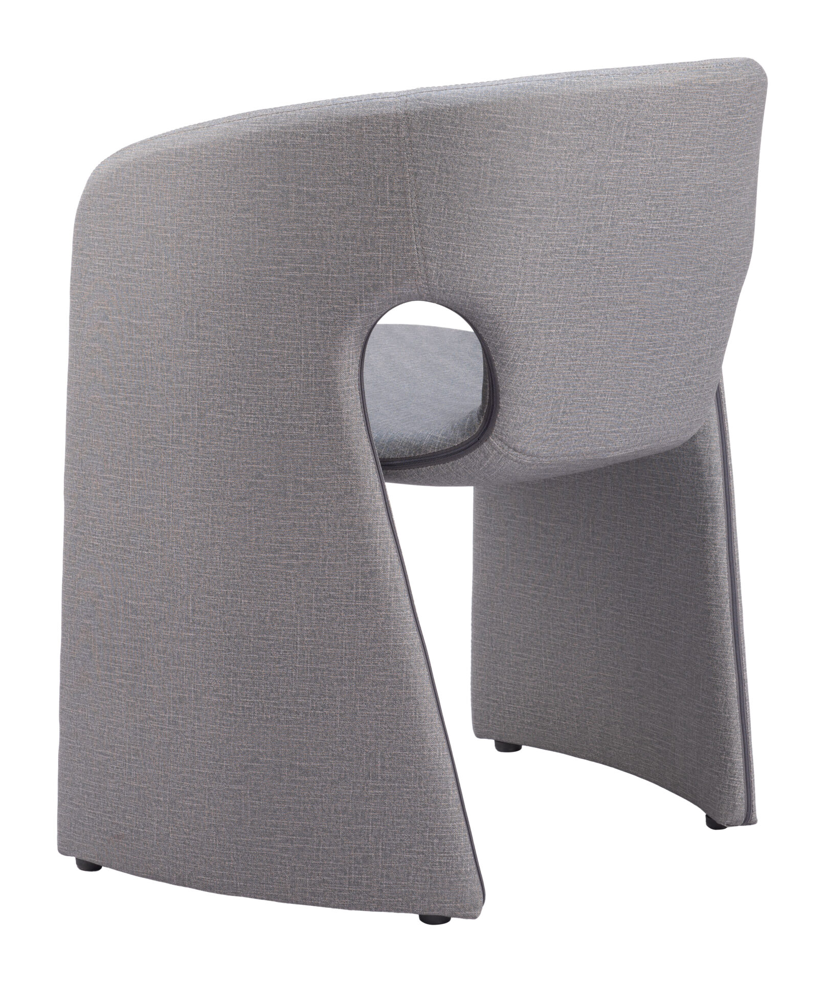 Slate Gray Dining Chair with Steel Frame and Vinyl Upholstery 5 Slate Gray Dining Chair with Steel Frame and Vinyl Upholstery - Image 5